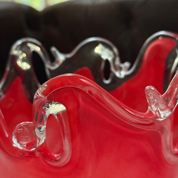 White Cristal Bowl - Murano Style - Picture 6 of 12